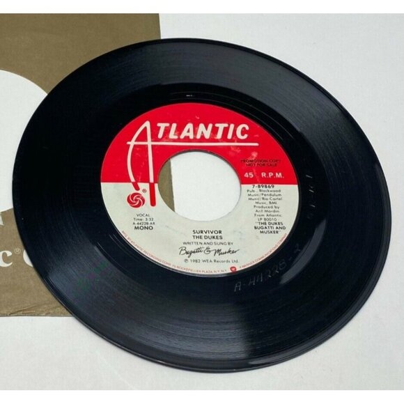 The Dukes Survivor 45 Vinyl 80s Rock Pop Atlantic Promo 7-86869 VG+ - Picture 6 of 6